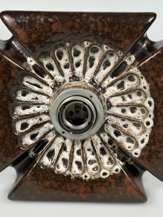 Image 1 of Wandlamp uit de jaren 60 en 70, keramiek, wandlamp uit het midden van de vorige eeuw, ruimtetijdperkontwerp