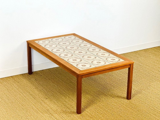 Image 1 of Scandinavische salontafel van teakhout en keramiek, 1960