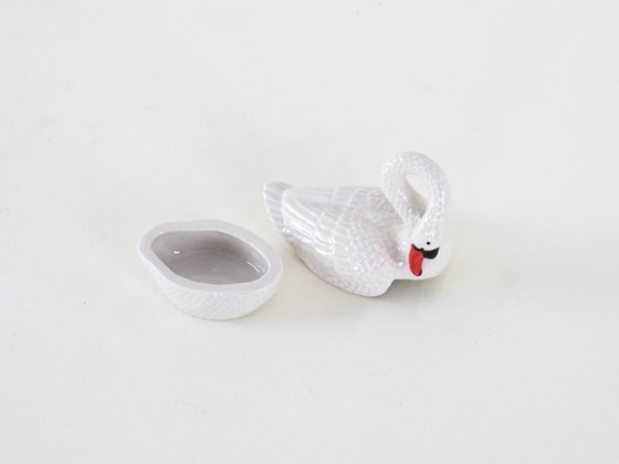 Image 1 of Porcelain swan box, 1960s, made in Europe