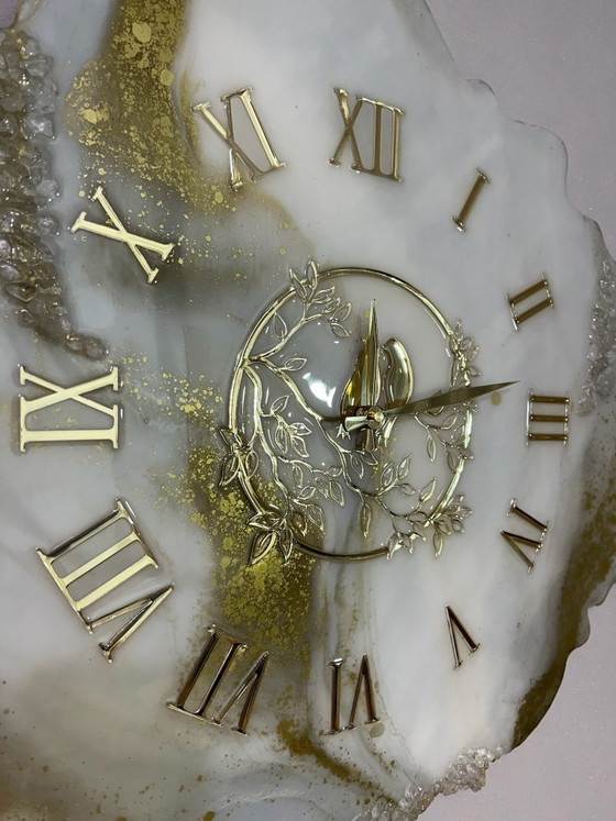 Image 1 of Handmade Epoxy Resin Wall Clock