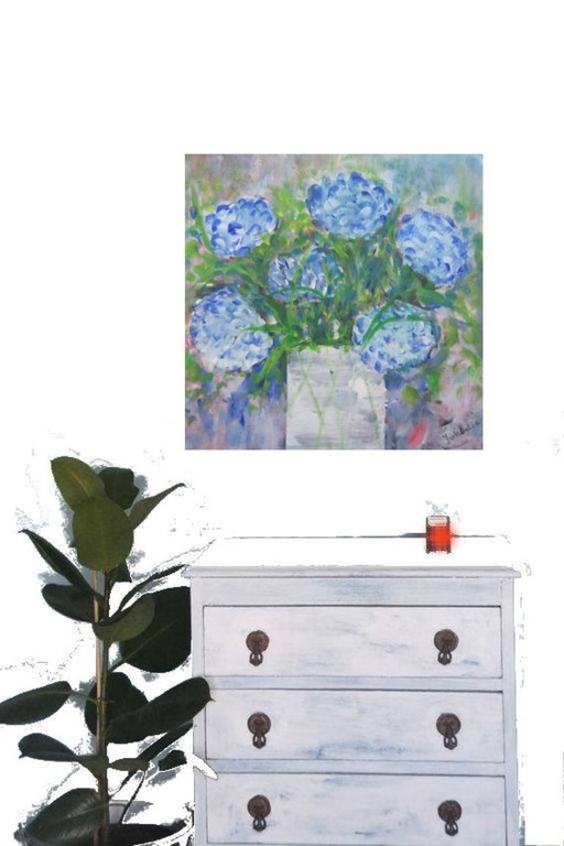 Peinture de fleurs dans un vase (3)