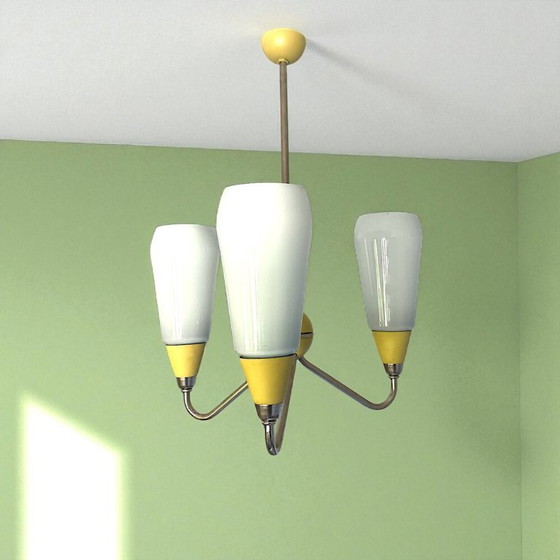 Image 1 of Mid Century Modern 3-light chandelier 