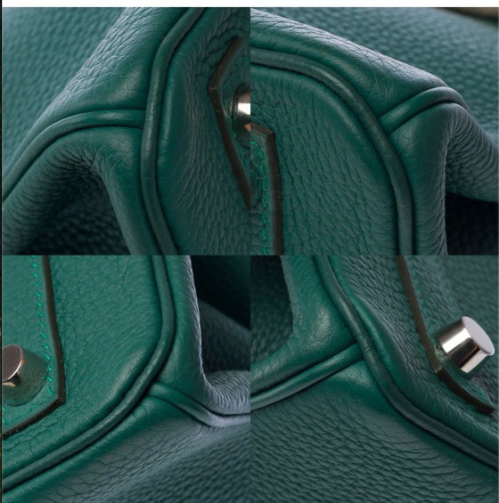 Image 1 of Sac HERMES Birkin 25 en Cuir Vert - 103291