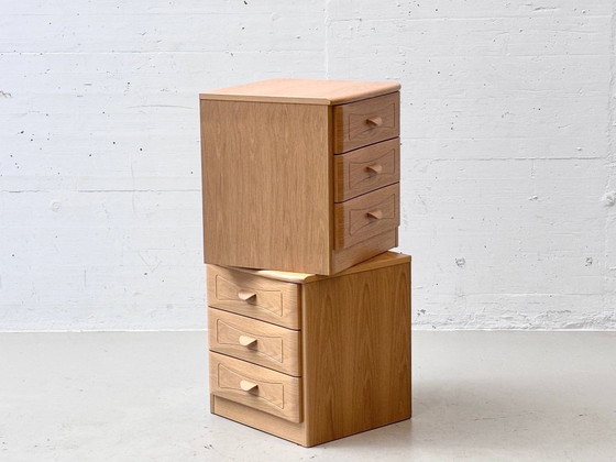 2 Commodes de Chevet Vintage Aspect Bois Clair – Wood (photo 12 of 15)