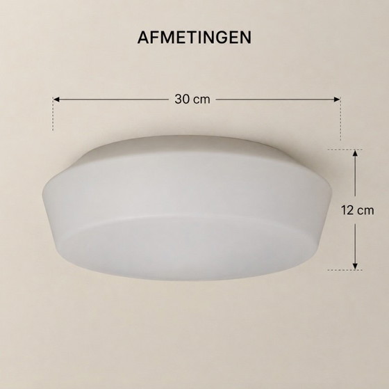 Image 1 of Plafonnier RZB Rudolf Zimmermann Bamberg | Verre dépoli | Années 1970 | Ø 30 cm
