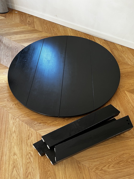 Image 1 of Mesa de comedor redonda negra | 150 cm