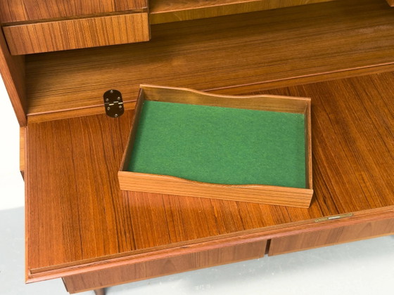 Libreria vintage in teak con scrivania di Omann Jun, anni '60 – Librerie, Scandinavian (photo 17 of 31)