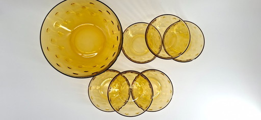 Dessertservice aus Bernsteinglas – 1970