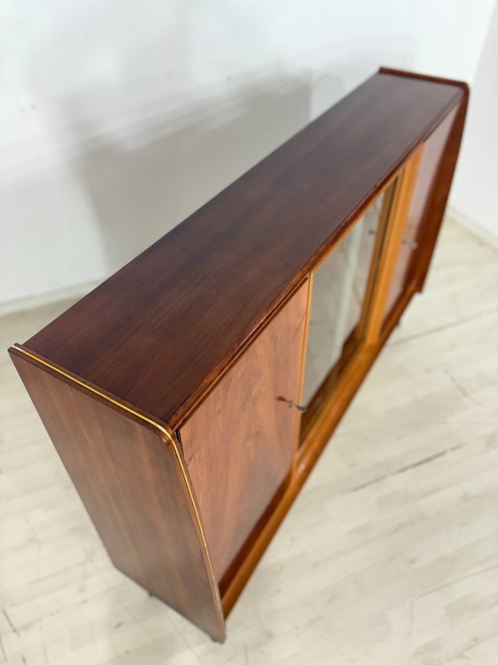 Image 1 of Mid-Century Highboard / Vintage Sideboard / Display Cabinet / Living Room Cabinet – 1960s