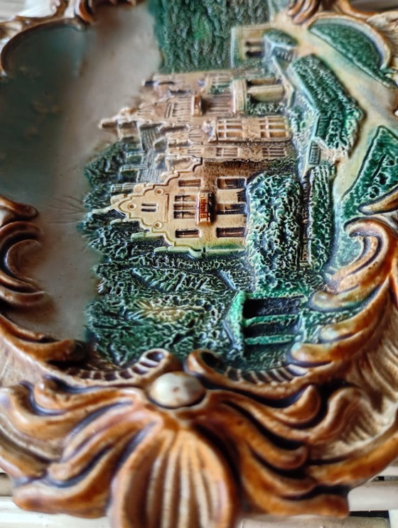 Image 1 of Antique Majolica Relief Wall Plate - WS&S - ca. 1890