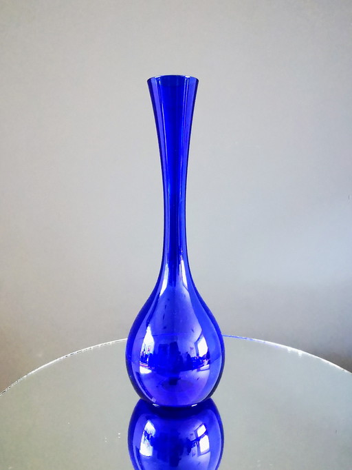 Gullaskruf Blue Bulb vase 1960