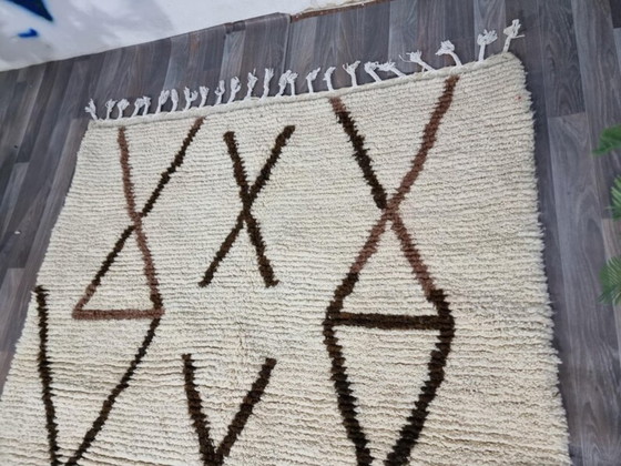 Image 1 of Alfombra marroquí de lana natural, 250 cm x 150 cm