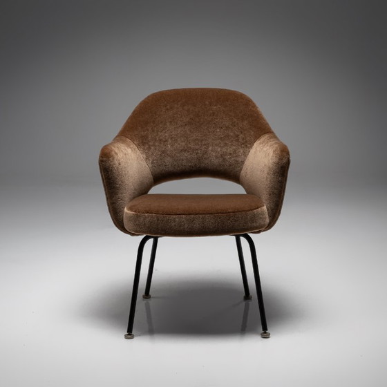 Image 1 of Model 71 Dining Chair in Deep Brown by Eero Saarinen for Knoll