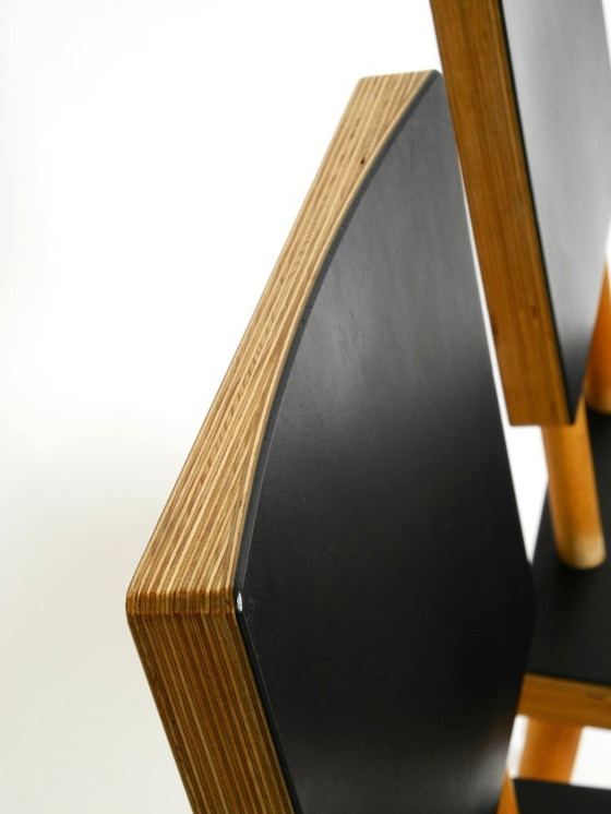 Image 1 of Twee zeldzame demontabele multiplex stoelen van Axel Kufus Model Stöcke voor Atoll