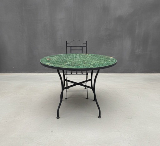 Table en Mosaïque de Marrakech - Marrakech Mosaic Table + 4 chairs