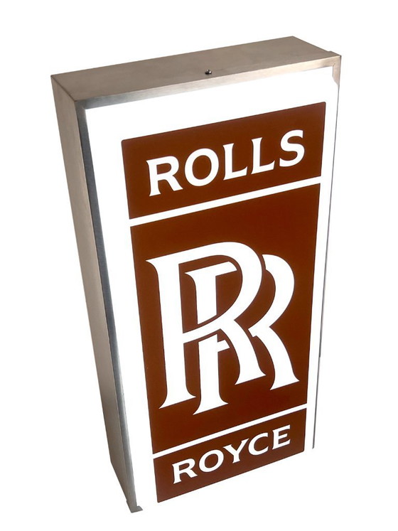 Image 1 of Letrero publicitario LED para automóvil Rolls Royce - Marrón