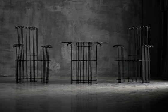 Image 1 of Modernistisches Gartenset aus Metalldraht, Frankreich, 1970er Jahre