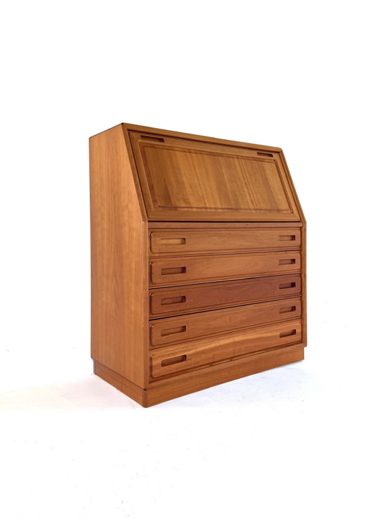 Image 1 of Vintage teak Danish secretaire, Dyrlund '80s