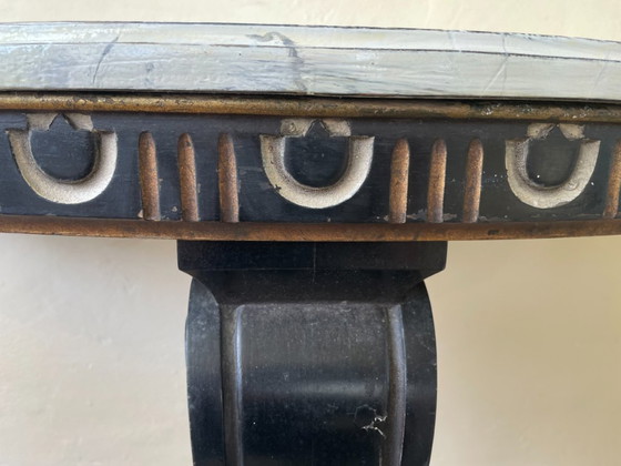Image 1 of Table d'appoint Table console Table murale demi-ronde Française 19ème siècle