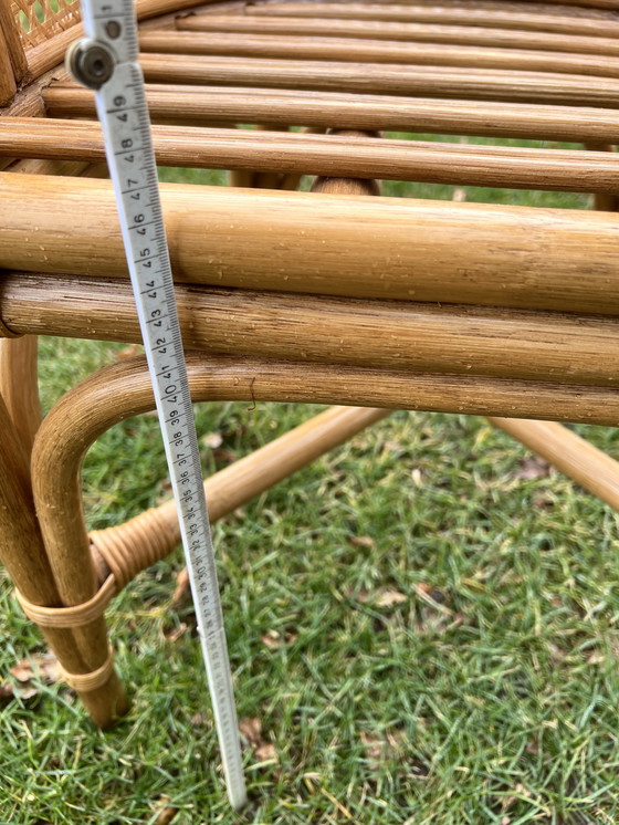 Image 1 of Due sedili avvolgenti in fettuccia e bambù