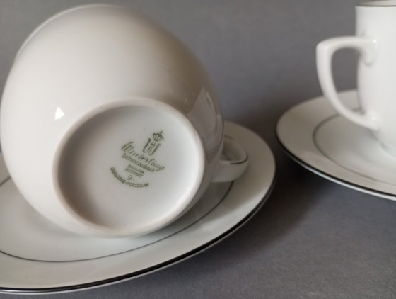 Image 1 of Zeldzaam theeservies in space-age/modernistische stijl van Winterling, Beieren, Duitsland, 1980.