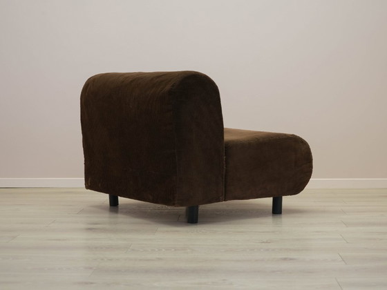 Image 1 of Sillón marrón, diseño italiano, década de 1970, fabricado en Italia.
