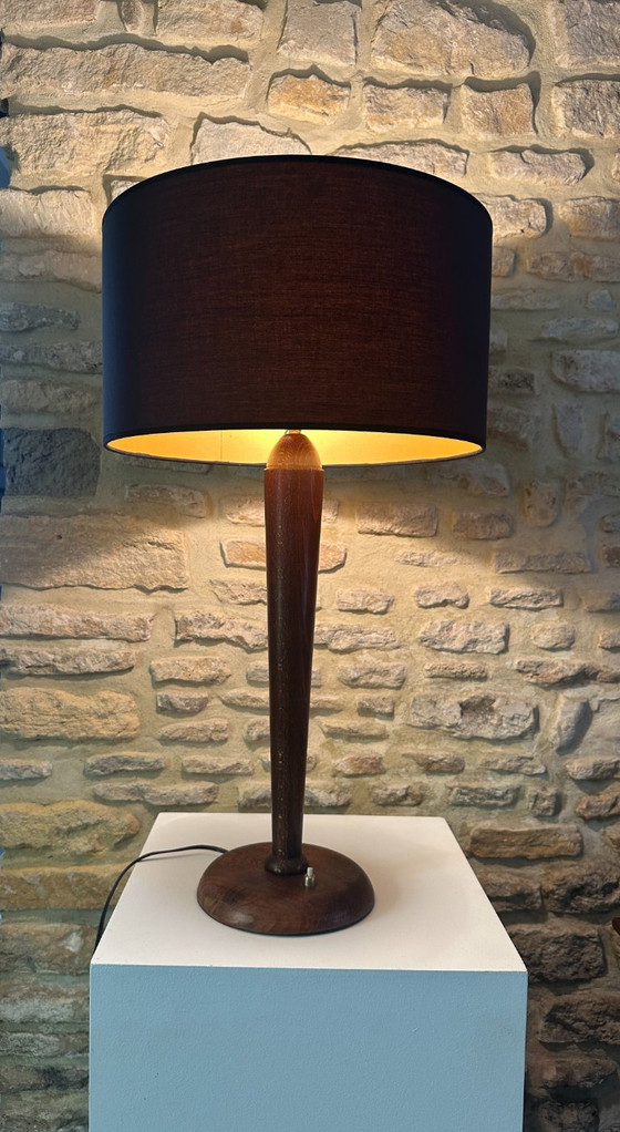 LAMPE ART DECO – Textile, Bois (photo 2 of 16)