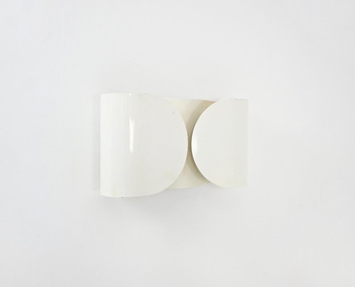 Applique Foglio Blanche par Tobia & Afra Scarpa pour Flos, 1960s