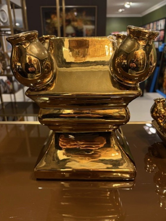 Image 1 of Heinen Delft Blauw - Golden tulip vase 