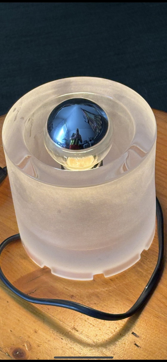 Image 1 of Nachtmann designer table lamp - satin crystal glass - 1980s/90s -.