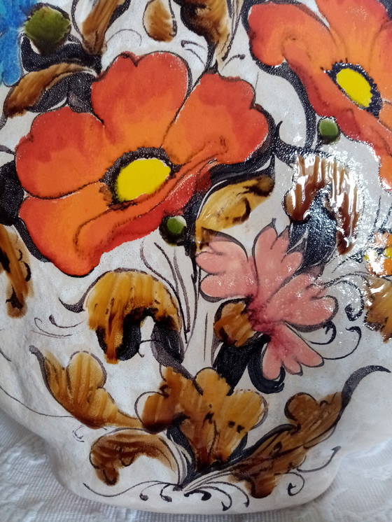 Image 1 of Jarrón decorativo de cerámica italiana de Elio Schiavon, años 70 (31 cm)