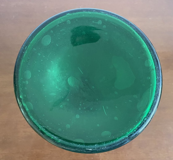 Image 1 of Kristalunie Maastricht - Vase bouteille vert bouteille de la série Antiqua, conçu par Max Verboeket