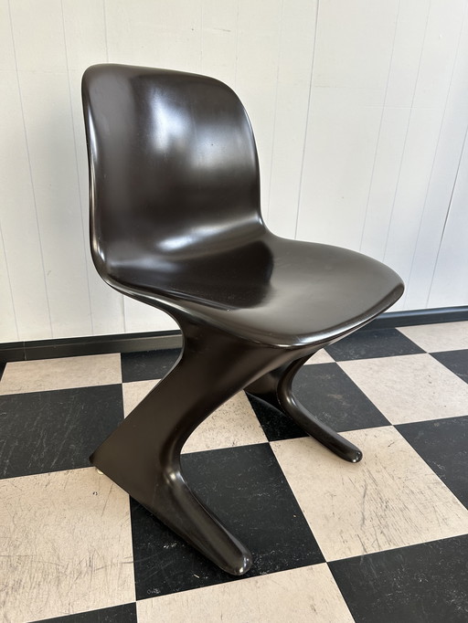 Silla Kangaroo Z negra y marrón de Ernst Moeckl