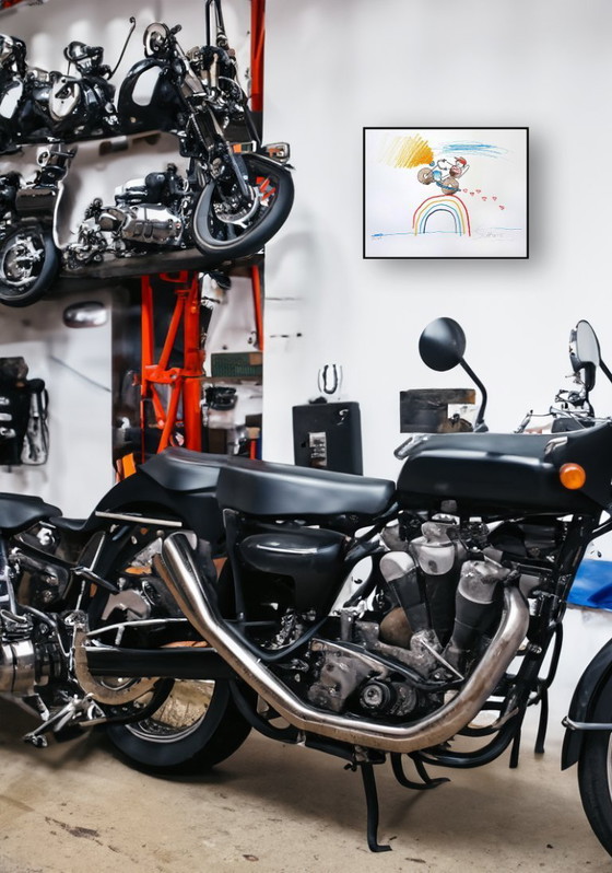 Image 1 of Schlote, Wilhelm - La bicicletta dell'amore - Firmato a mano - Giclée