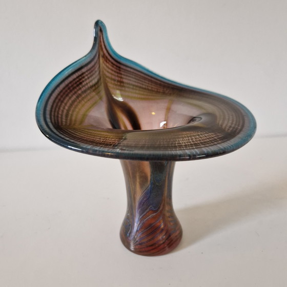 Image 1 of Vaso vintage in vetro soffiato a mano Erwin Eisch del 1989