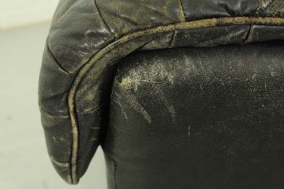 Image 1 of De Sede DS-11 Modular Lounge Set – Black Leather, 1970s Swiss Design