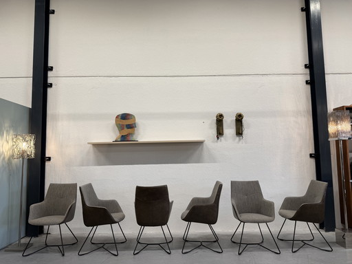 6 De Toekomst Quinty chaise de salle à manger tissu cuir