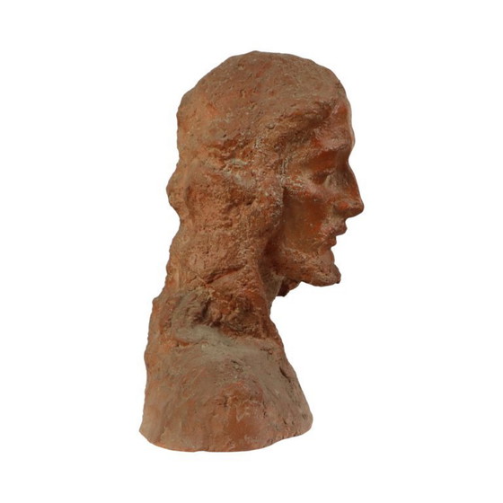Image 1 of Buste abstrait en terre cuite du Christ