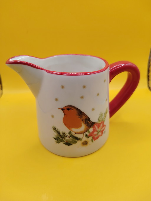 Marjolein Bastin porcelain sugar bowl & creamer, Die Spiegelburg, Verlag Coppenrath, winter decor