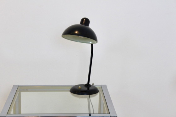 Lampada da tavolo regolabile in acciaio nero di Christian Dell per Kaiser Idell, Lampade da tavolo (foto 4 di 9)