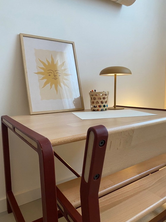 Image 1 of Vintage kindertafel+bankje IKEA YPPERLIG - HAY Limited Edition 