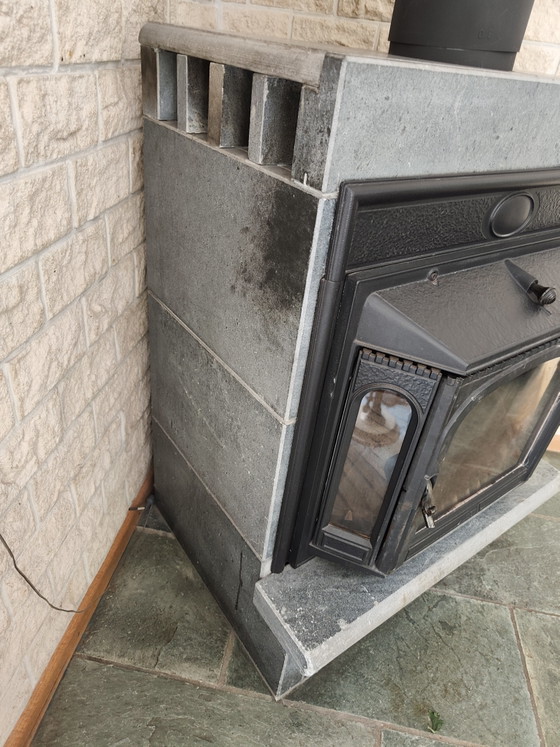 Poêle en stéatite avec insert de cheminée Jotul – Objets déco, Cast Iron, Glass (photo 4 of 5)