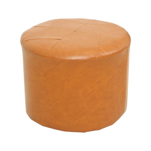 Pouf vintage Brown Skai Stermotif