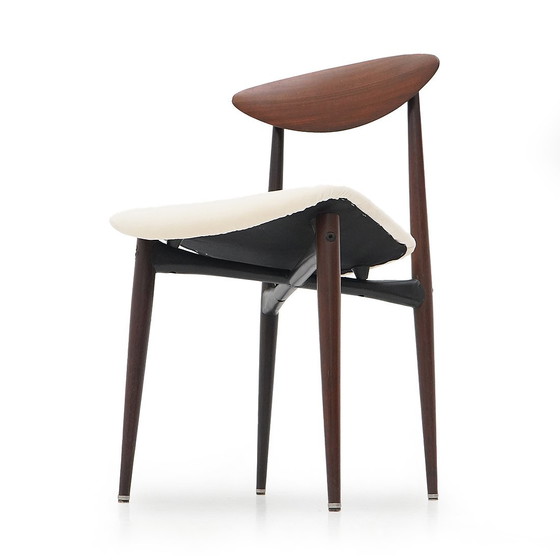 Image 1 of 8 chaises en teck et velours par Amma, 1960s