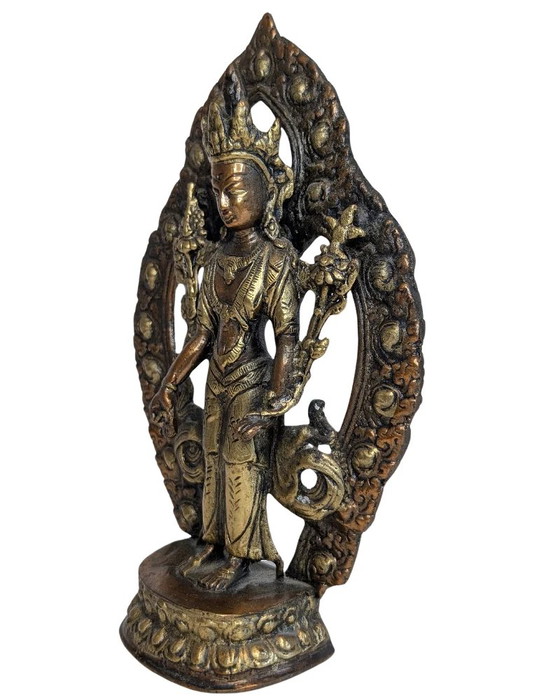 Tara de pie – estatua de bronce dorado al fuego, Tíbet o Nepal, ca. siglos XVIII-XIX – Esculturas, Bronze (photo 7 of 9)