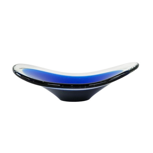 Glazen schaal, Deens design, jaren 70, gemaakt in Denemarken.