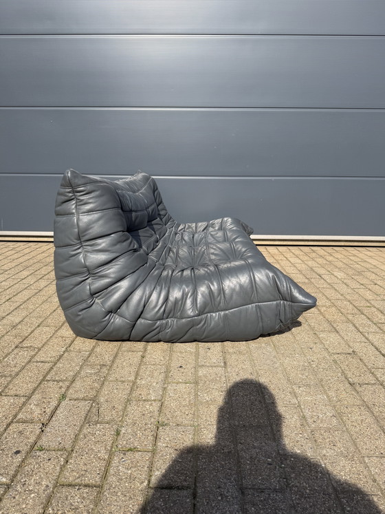 Image 1 of 100% Authentieke Ligne Roset Togo 3z Anthraciet Grijs Leder