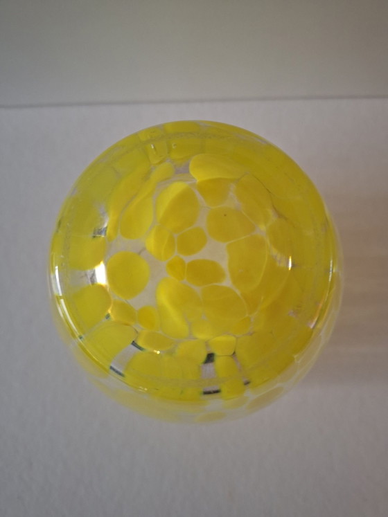 Vase Murano jaune., Transparent (photo 6 sur 6)