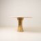 Italian Travertine and Brass Pedestal Dining Table by Marzio Cecchi for Studio Most, 1970s (photo 6 of 13)