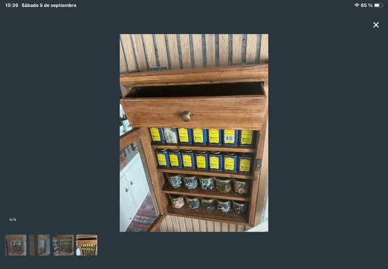 Antike Vitrine aus Holz und Glas – Crystal (photo 4 of 5)